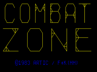 3D Combat Zone title screen for ZX Spectrum